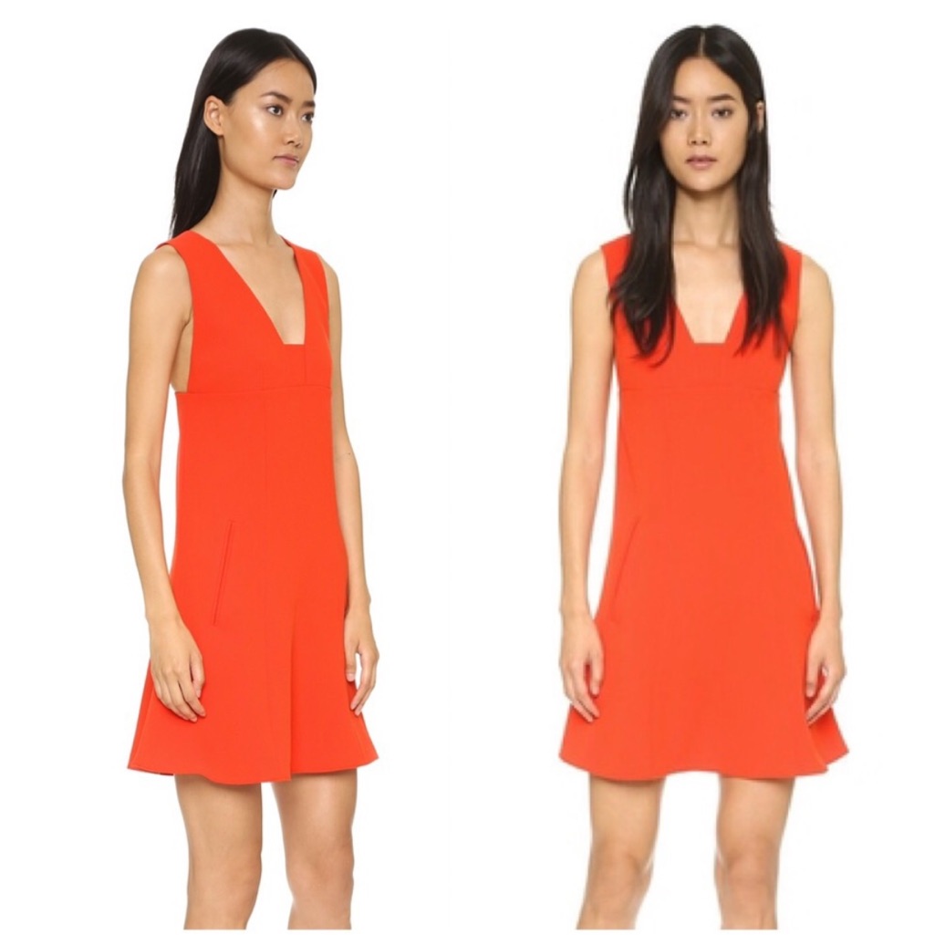 T By Alexander Wang Orange Crepe Dress Sz 0
